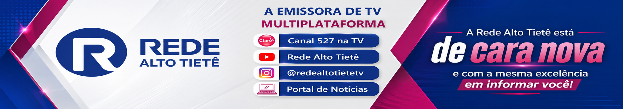 A Rede Alto Tietê está de cara nova e com a mesma excelência em informar você