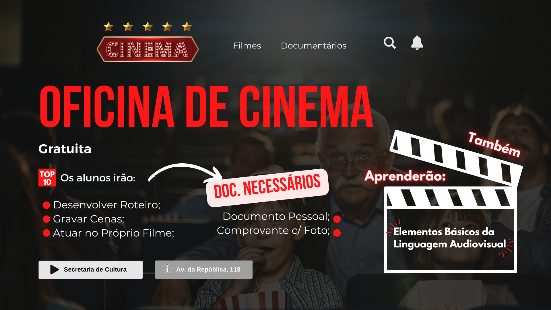 Santa Isabel abre oficina de cinema gratuita – Portal Rede Alto Tietê