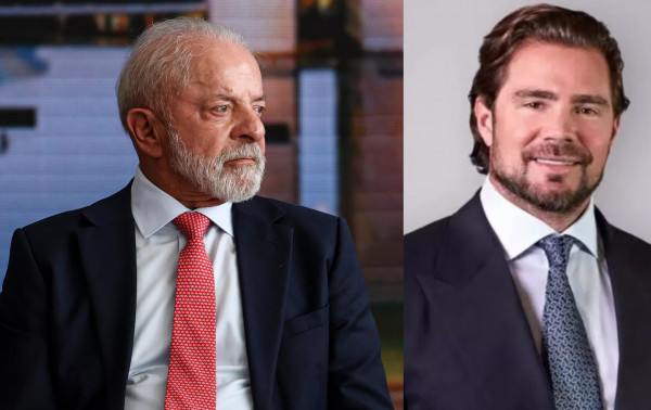 O presidente Luiz Inácio Lula da Silva e o ex-ministro Guido Mantega, que teria sido o articulador do encontro reservado com Vorcaro. (Foto: Divulgação/Correiro da Manhã)