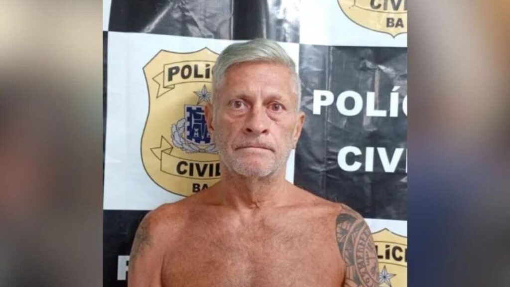 O empresário Sérgio Nahas, condenado pela morte da esposa em 2002, foi preso na Bahia e aguarda transferência para o sistema prisional de São Paulo. (Foto: Divulgação/Polícia Civil)