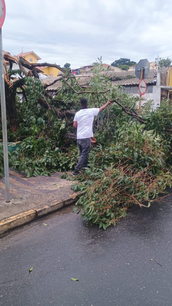 Equipes da prefeitura realizam limpeza e monitoramento em Santa Isabel após passagem de ciclone extratropical. Foto: Divulgação/Secom Santa Isabel