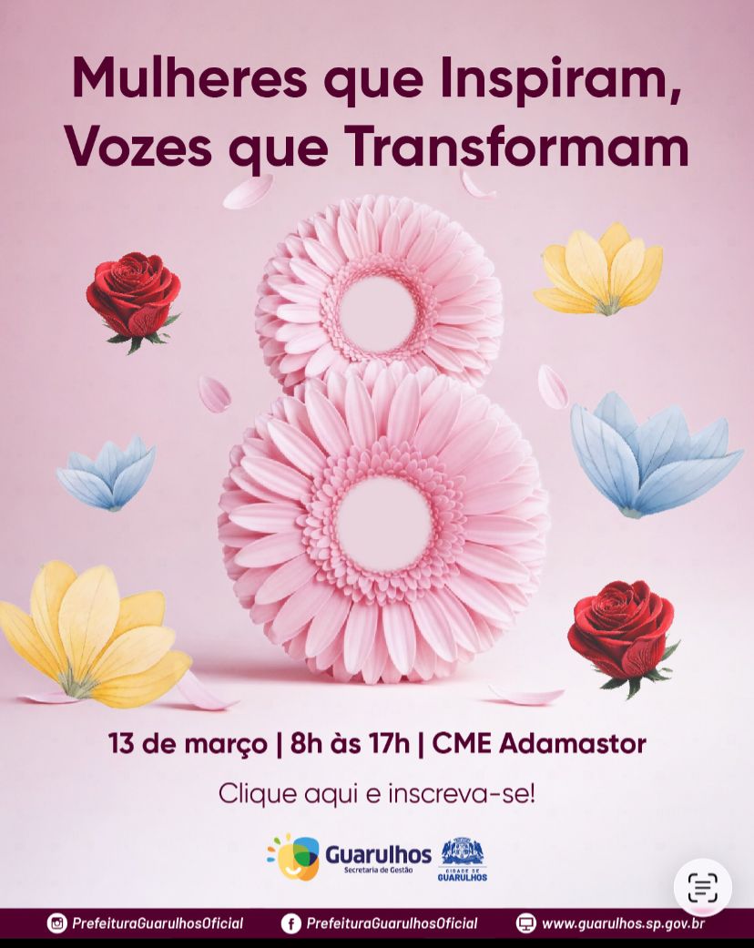 Guarulhos realiza evento ‘Mulheres que Inspiram’ para servidoras municipais no dia 13